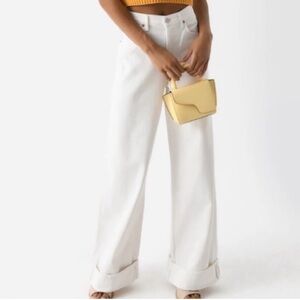 Agolde Dame jeans wide leg cuffed 29 cream white